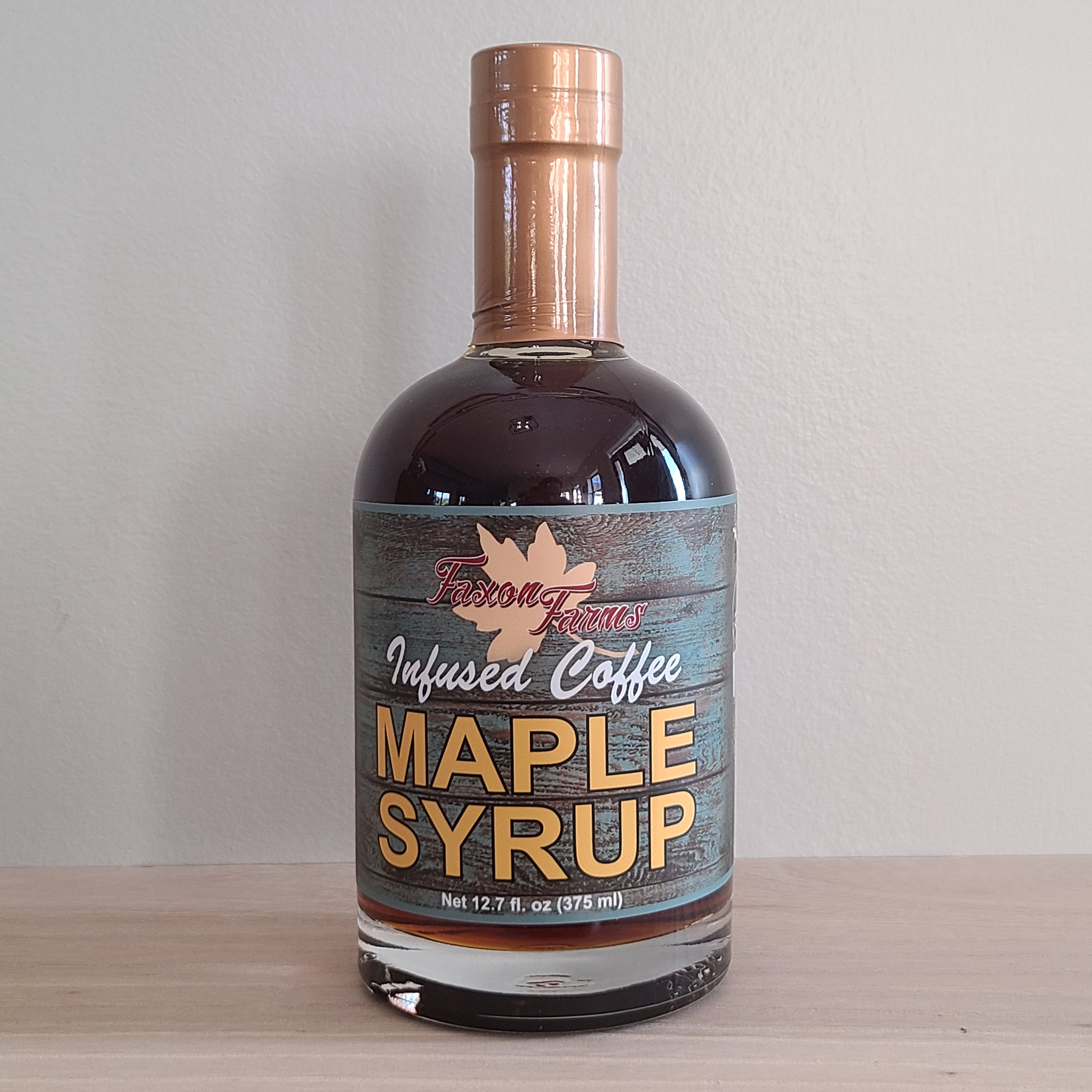 Infused Coffee Maple Syrup – 12.7 oz. bottle – Faxon Farms Pure